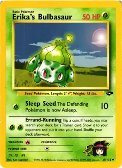 Pokemon TCG Erika's Bulbasaur Gym Challenge Card 39/132 Unlimited LP - Image 1