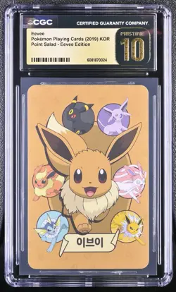 Eevee Edition Pokemon Playing Cards 2019 KOR Point Salad Graded CGC Pristine 10 - Image 1