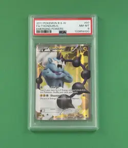 2011 Pokemon Black & White Thundurus Emerging Powers Full Art 97/98 PSA 8 - Image 1