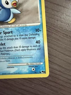 Pokemon TCG Piplup 16/17 Pop Series 9 MP - Image 5