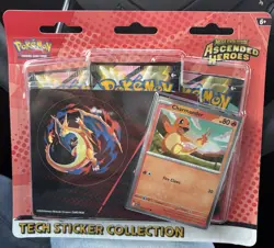 Pokemon Mega Evolution Ascended Heros Tech Sticker Collection - Charmander Promo - Image 1