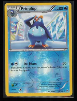 Prinplup 37/162 Pokemon BREAKthrough Uncommon Near Mint Reverse Holo - Image 1