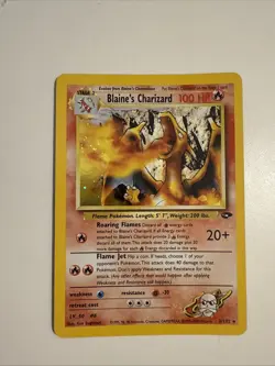 Pokemon TCG Blaine's Charizard Gym Challenge 2 Holo Unlimited Rare - Image 1