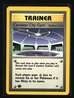 Pokemon CERULEAN CITY GYM 108/132 1st Edition (2000 Gym Heroes) LP/NM - Image 1
