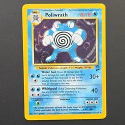 Pokemon TCG Poliwrath Base Set 2 15/130 Unlimited Holo Rare NM - Image 1