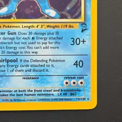 Pokemon TCG Poliwrath Base Set 2 15/130 Unlimited Holo Rare NM - Image 3