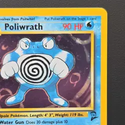 Pokemon TCG Poliwrath Base Set 2 15/130 Unlimited Holo Rare NM - Image 4
