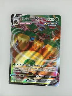 2021 Pokemon Fusion Strike Rillaboom VMAX 023/264 NM - Image 1