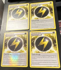Pokemon TCG NM 4x Flash Energy Playset 83/98 Ancient Origins 1 Rev Holo, 3 Reg - Image 1