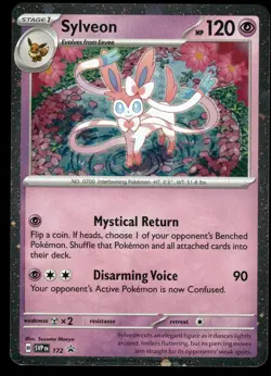 SYLVEON 172 SCARLET & VIOLET LP US SELLER COSMOS HOLO - Image 2