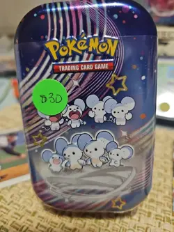 Pokemon Paldean Fates Mini Tin - Maushold Sealed - Image 1