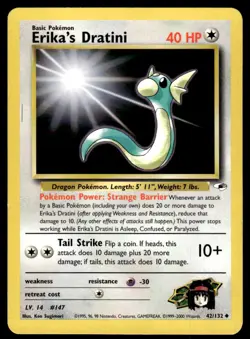 Pokemon TCG Gym Heroes #042/132 Erika's Dratini LP - Image 1
