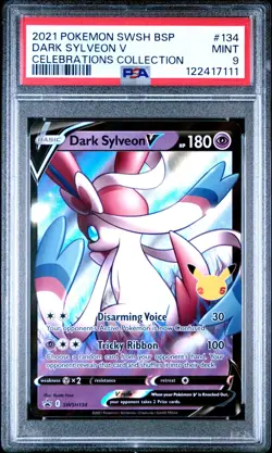PSA 9 MINT Dark Sylveon V SWSH134 SWSH: Sword & Shield Promo Cards Holo - Image 1