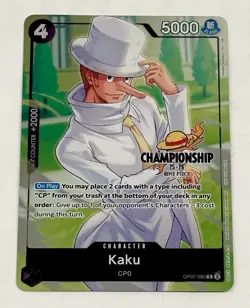 2025 One Piece Kaku CS Championship Celebration Pack Stamped OP07-080 English - Image 1