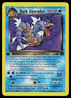 Pokemon Card - Dark Gyarados Team Rocket 25/82 Rare 1st Edition - Image 1