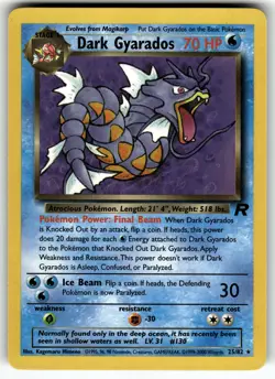 Dark Gyarados (25) 25/82 Team Rocket LP Pokemon Card TCG NON HOLO - Image 1