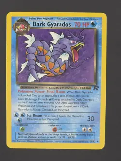 Pokemon Dark Gyarados Non Holo Rare Team Rocket Trading Card 25/82 - Image 1