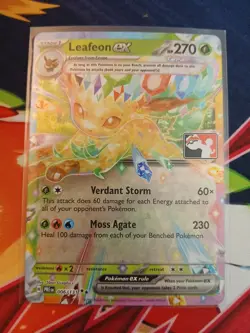 Leafeon ex 006/131 Prize Pack Series Promo Stamped Card Holo Pokemon - Image 1