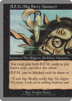 MTG B.F.M. (Big Furry Monster) (Left) - Unglued #028 - Image 1