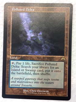 Polluted Delta (Retro Frame) Modern Horizons 3 Rare NM (Pack Fresh)MTG TCG - Image 1