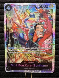 Mr.2.Bon.Kurei (Bentham) OP14-091 The Azure Sea's Seven Foil - Image 1