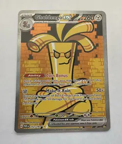 Gholdengo ex 252/182 Special Illustration Rare Pokemon TCG SV04: Paradox Rift NM - Image 1