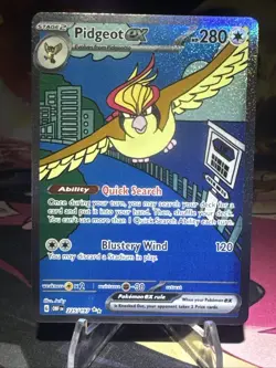 Pidgeot ex 225/197 Obsidian Flames Special Illustration Rare Pokemon NM Holo - Image 1