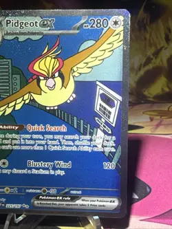 Pidgeot ex 225/197 Obsidian Flames Special Illustration Rare Pokemon NM Holo - Image 2