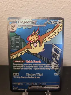 Pokemon TCG Pidgeot ex 225/197 Special Illustration Rare SIR Obsidian Flames NM - Image 1