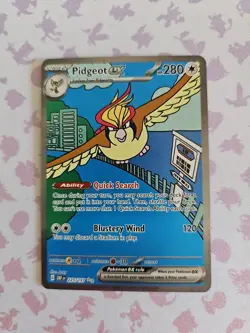 Pidgeot ex 225/197 Special Illustration Rare Obsidian Flames Pokemon NM - Image 1