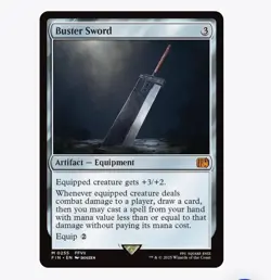 Buster Sword - Foil - Final Fantasy (FIN) - MTG Mythic Rare #255 | Artifact Card - Image 1