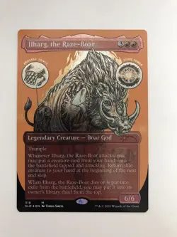 Ilharg the Raze-Boar Etched Foil Borderless MTG Magic Gathering Card NM Mint SLD - Image 1