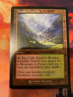 MTG Modern Horizons 3 Wooded Foothills Retro Frame - Image 1