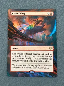 Chaos Warp MTG Edge of Eternities Hand Painted Borderless Extended Altered Art v - Image 1