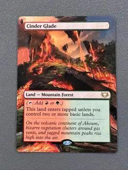 Cinder Glade MTG Edge of Eternities Hand Painted Borderless Extended Altered Art - Image 1
