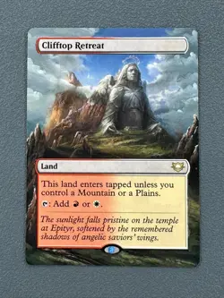 Clifftop Retreat MTG Edge of Eternities Commander Hand Painted Full Altered Art - Image 1