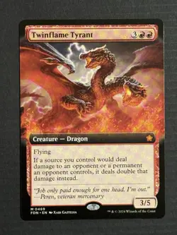 Magic The Gathering Twinflame Tyrant Extended Art Foundations Non-foil - Image 1