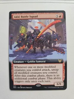 Akki Battle Squad (Extended Art) Commander: Kamigawa: Neon Dynasty Regular - Image 1