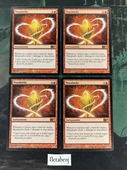 4x MTG Manabarbs - Magic 2012 (M12) (Playset) - Image 1