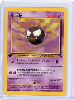 Gastly 1st Edition Fossil Uncommon 33/62 1999 Pokemon - Image 1