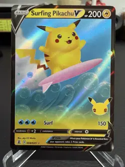 Pokemon Celebrations 9 Card Lot - Surfing Pikachu No Duplicates - Image 2