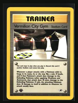 Pokemon VERMILION CITY GYM 120/132 1st Edition (2000 Gym Heroes) LP/NM - Image 1