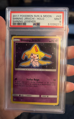Shining Jirachi PSA 9 2017 Pokemon S&M Holo Shining Legends Rare 42/73 - Image 1