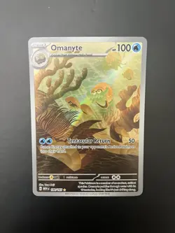 Omanyte 180/165 SV151 Holo Illustration Rare 100HP Pokemon TCG English - Image 1