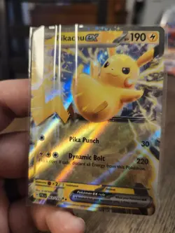 Pokemon TCG Sv02: Paldea Evolved Pikachu EX Double Rare Holo Card 063/193 NM - Image 1