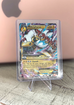 2015 Pokemon TCG M Ampharos EX 28/98 XY - Ancient Origins Holo - Image 1