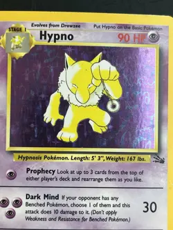 Pokemon TCG Hypno Fossil Holo Rare Card 8/62 Stage 1 Unlimited 1999 - Image 2