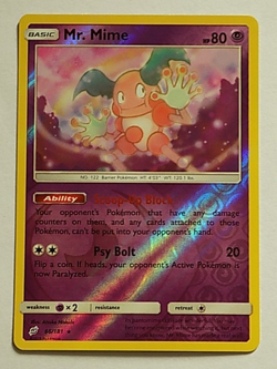 Mr. Mime 66/181 Reverse Holo Sun & Moon Team Up Pokemon - Image 1