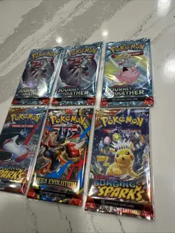 Pokemon Scarlet And Violet + MEGA SETS English Sealed Booster Pack Lot Of 6 NEW - Image 3