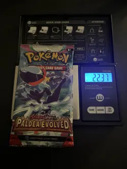 Heavy 22.37g Pokemon Sealed Paldea Evolved Booster Pack - Image 1